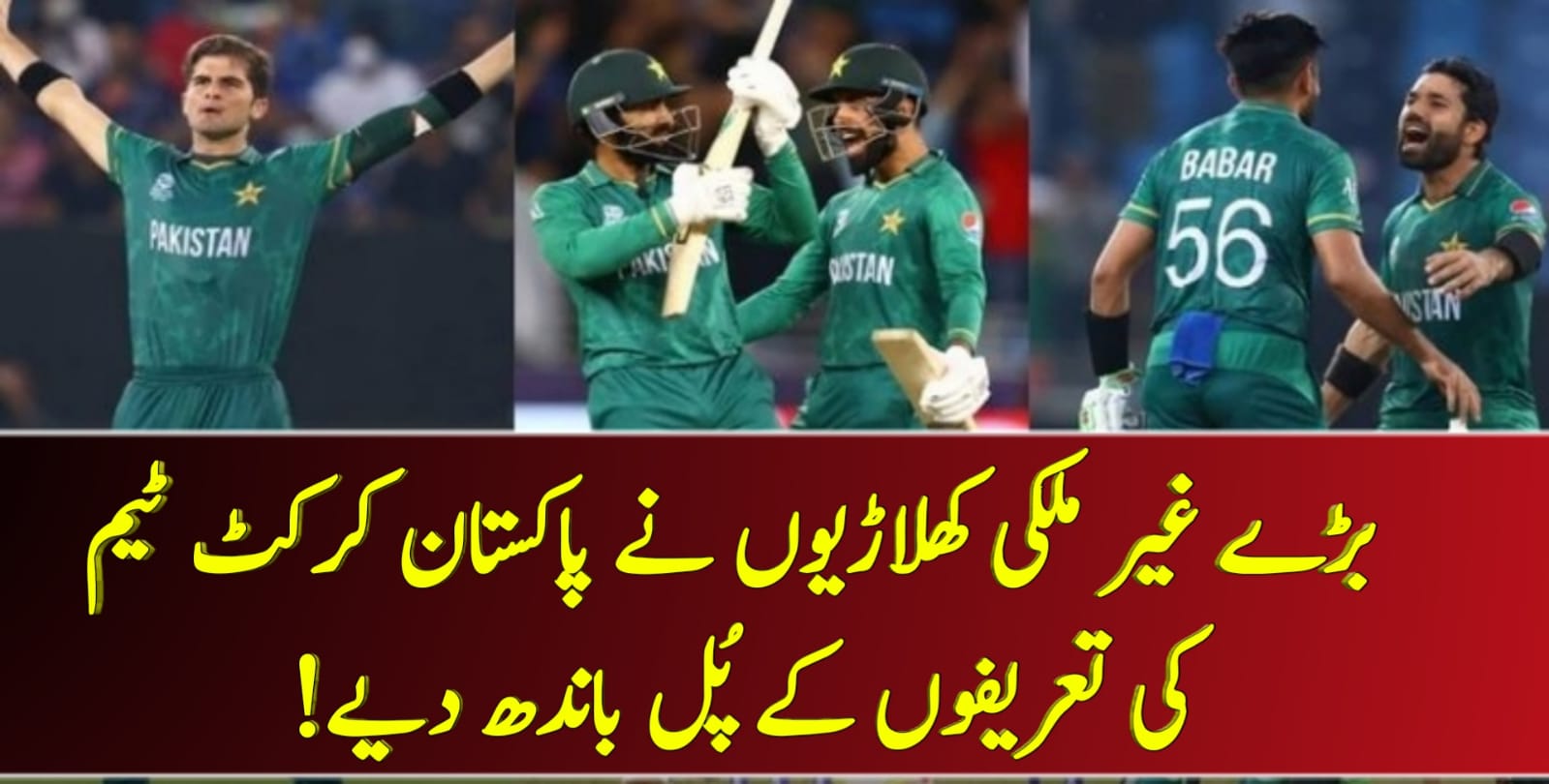 You are currently viewing بڑے غیر ملکی کھلاڑیوں نے پاکستان کرکٹ ٹیم کی تعریفوں کے پُل باندھ دیے!